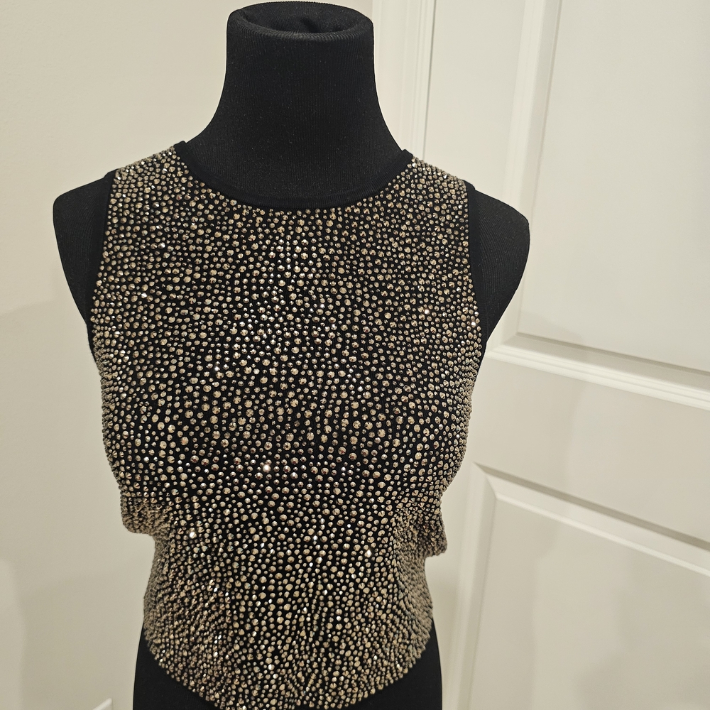 Elegant Black and Gold Women's Top